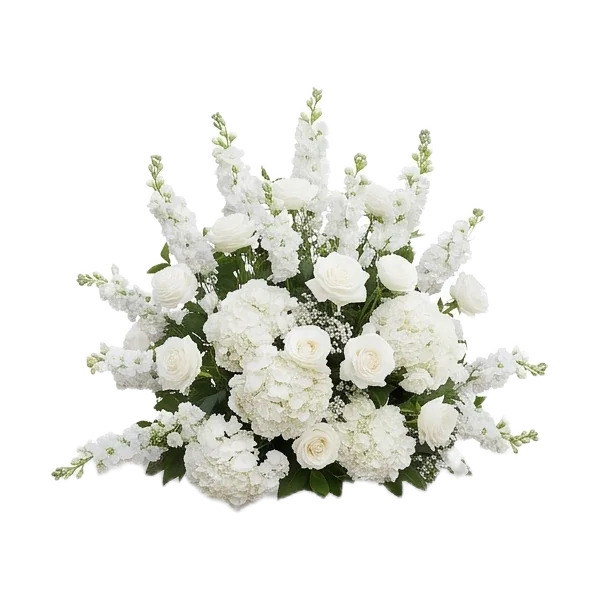 Композиция из роз и гортензий
